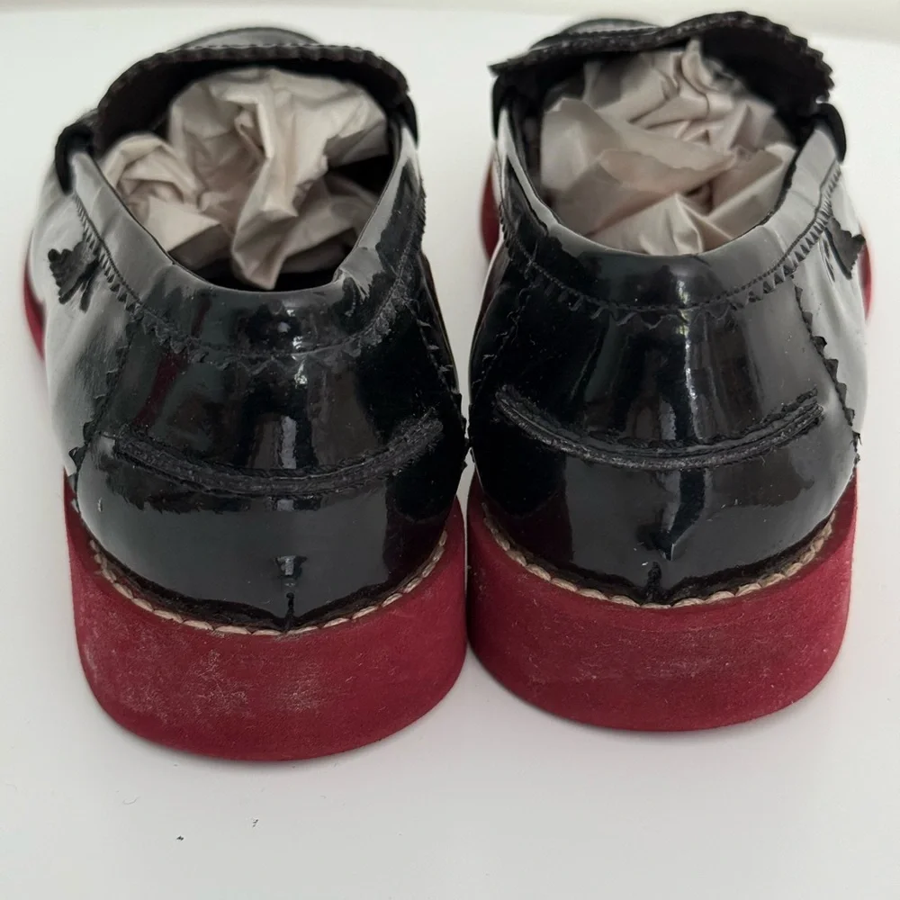 Donald Pliner Sport Shoes Womens  Size 9 Loafers Black Shiny Ursola Slip On - Picture 3 of 9